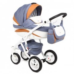 B25 - Детская коляска Adamex Barletta NEW 2 в 1 Ecco кожа 50%
